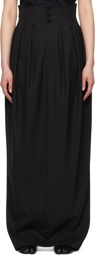 Aaron Esh Black Pleated Maxi Skirt