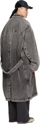 Maison MIHARA YASUHIRO Gray Puffer Corduroy Coat