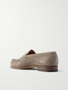 J.M. Weston - 180 Moccasin Suede Penny Loafers - Gray