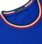 POLO RALPH LAUREN - Logo-Embroidered Cotton-Mesh T-Shirt - Blue