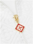 Casablanca - Logo-Jacquard Cotton-Blend Terry Track Jacket - White