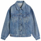 Uniform Experiment Men's Denim Trucker Jacket in Indigo