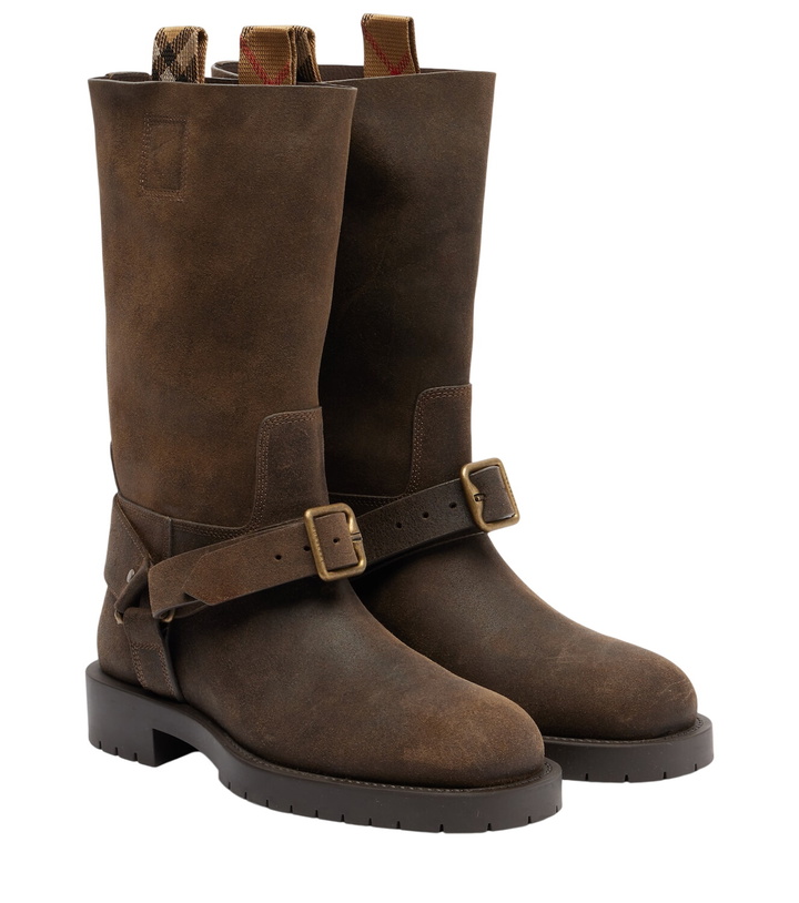 Photo: Burberry Soft Saddle suede knee-high boots