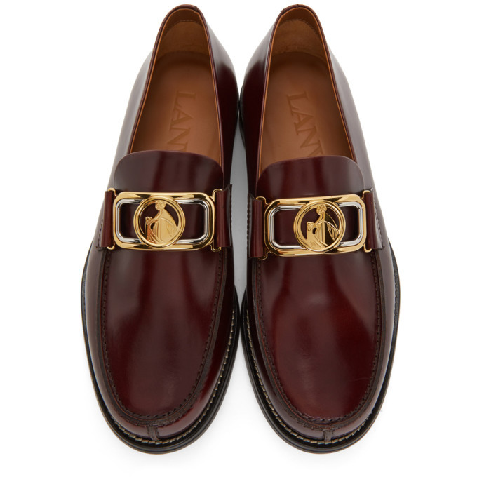 Lanvin Burgundy Swan Loafers Lanvin display picture 3