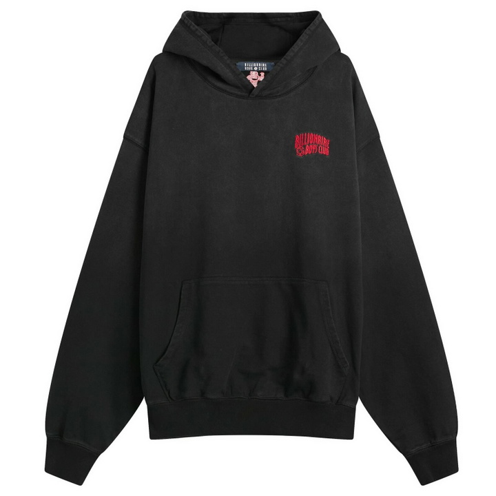 Photo: Billionaire Boys Club Men's Small Arch Logo Oversized Hoodie in Washed Black
