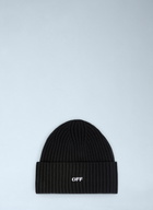 OFF WHITE Offstamp Loose Knit Beanie Hat