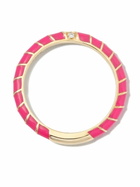 Yvonne Léon 9K Yellow Gold Alliance Enamel Diamond Ring