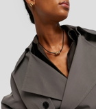 Déhanche Hollyhock leather and sterling silver necklace