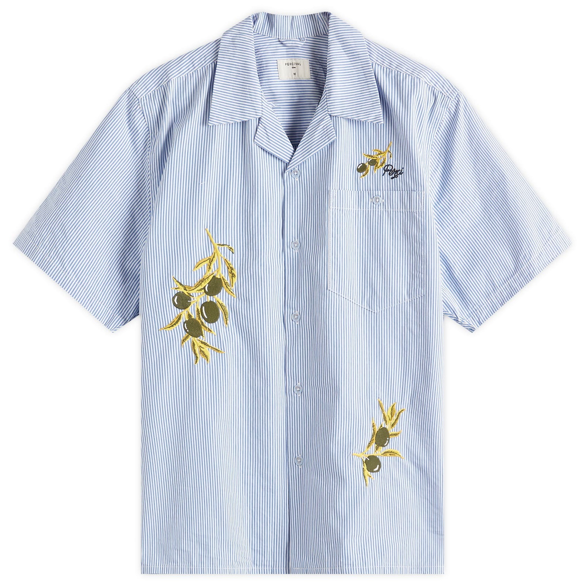 Percival Men's Capri Cuban Shirt in Blue