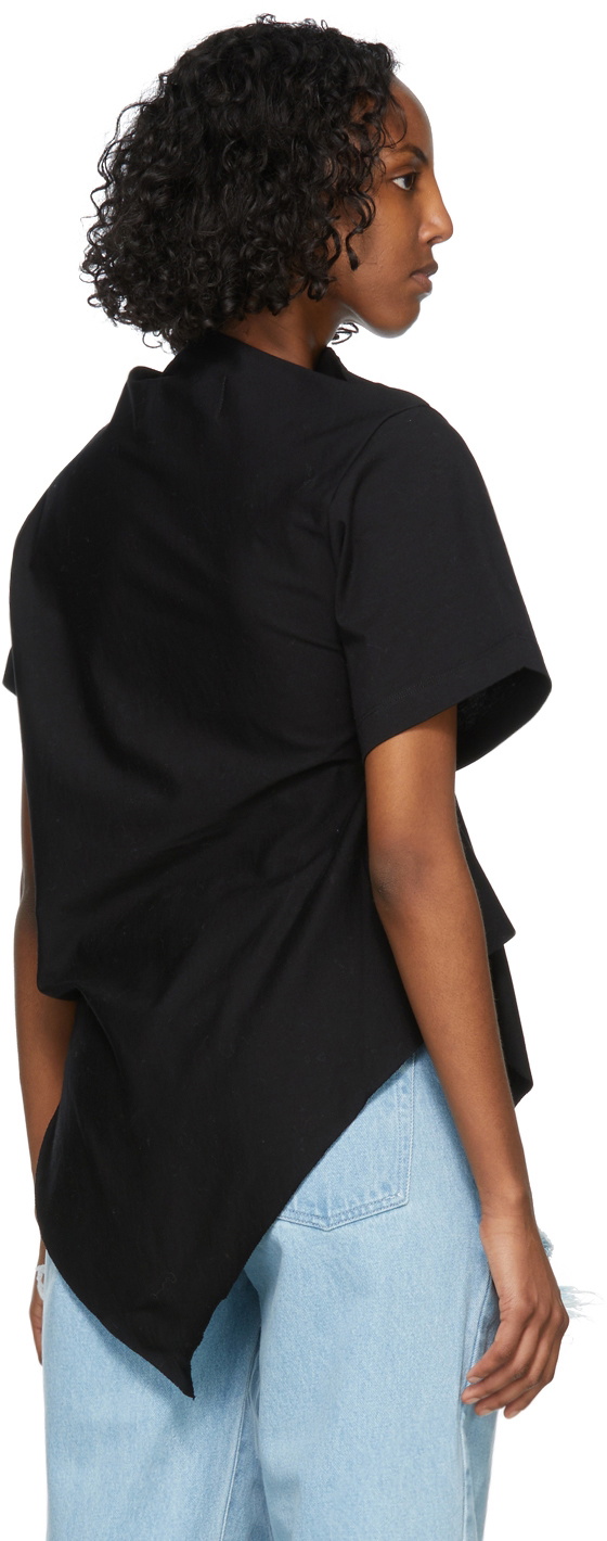 Marques Almeida Black Draped T-Shirt Marques Almeida