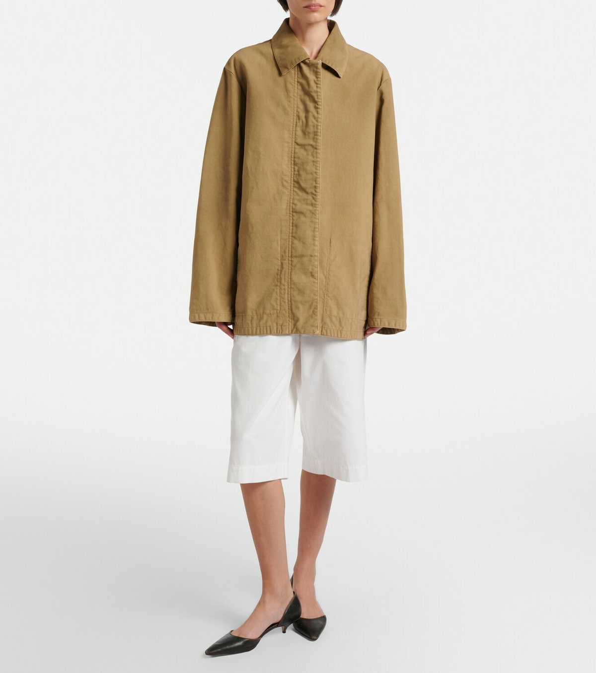 The Row Faldra cotton Bermuda shorts