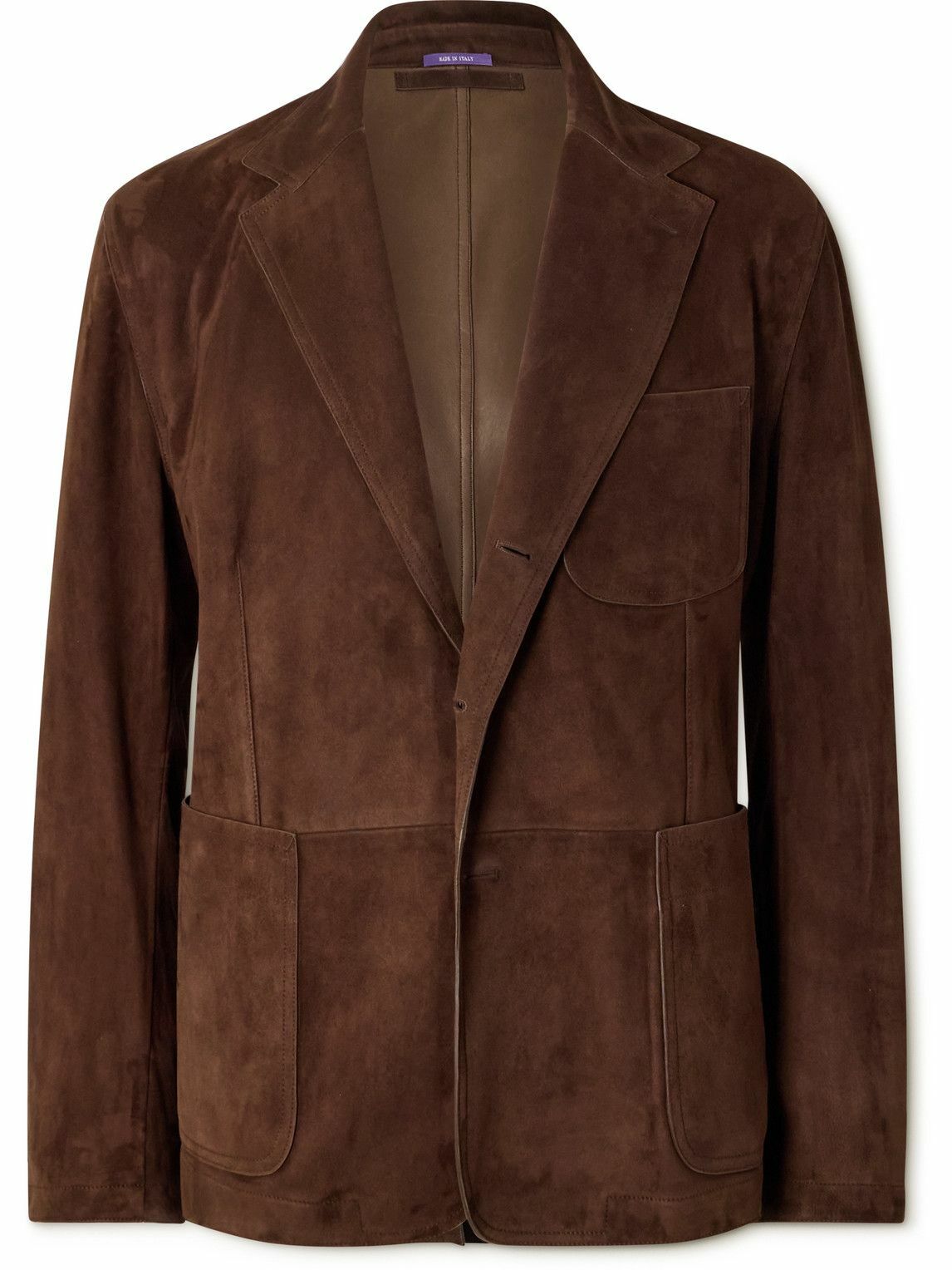 Ralph Lauren Purple label - Stewart Suede Blazer - Brown