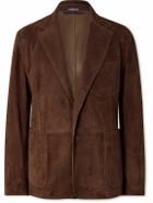 Ralph Lauren Purple label - Stewart Suede Blazer - Brown