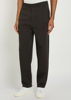 Emporio Armani Tapered Fine-knit Sweatpants Dark Grey
