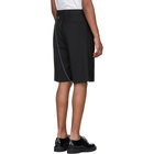 CMMN SWDN Black Jayson Double Pleat Shorts