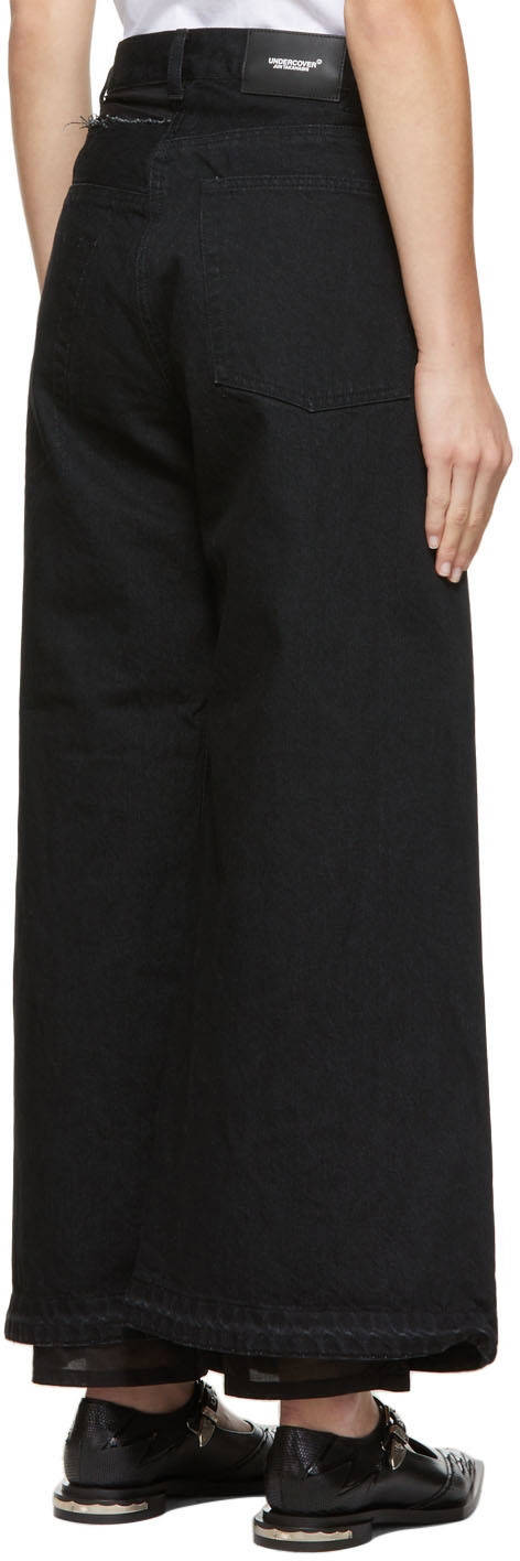 Undercover Black Layered Wrap Jeans Undercover