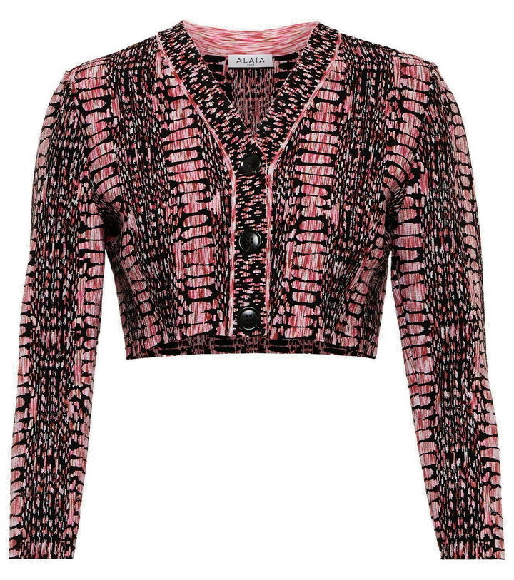 Photo: Alaïa Jacquard cropped cardigan