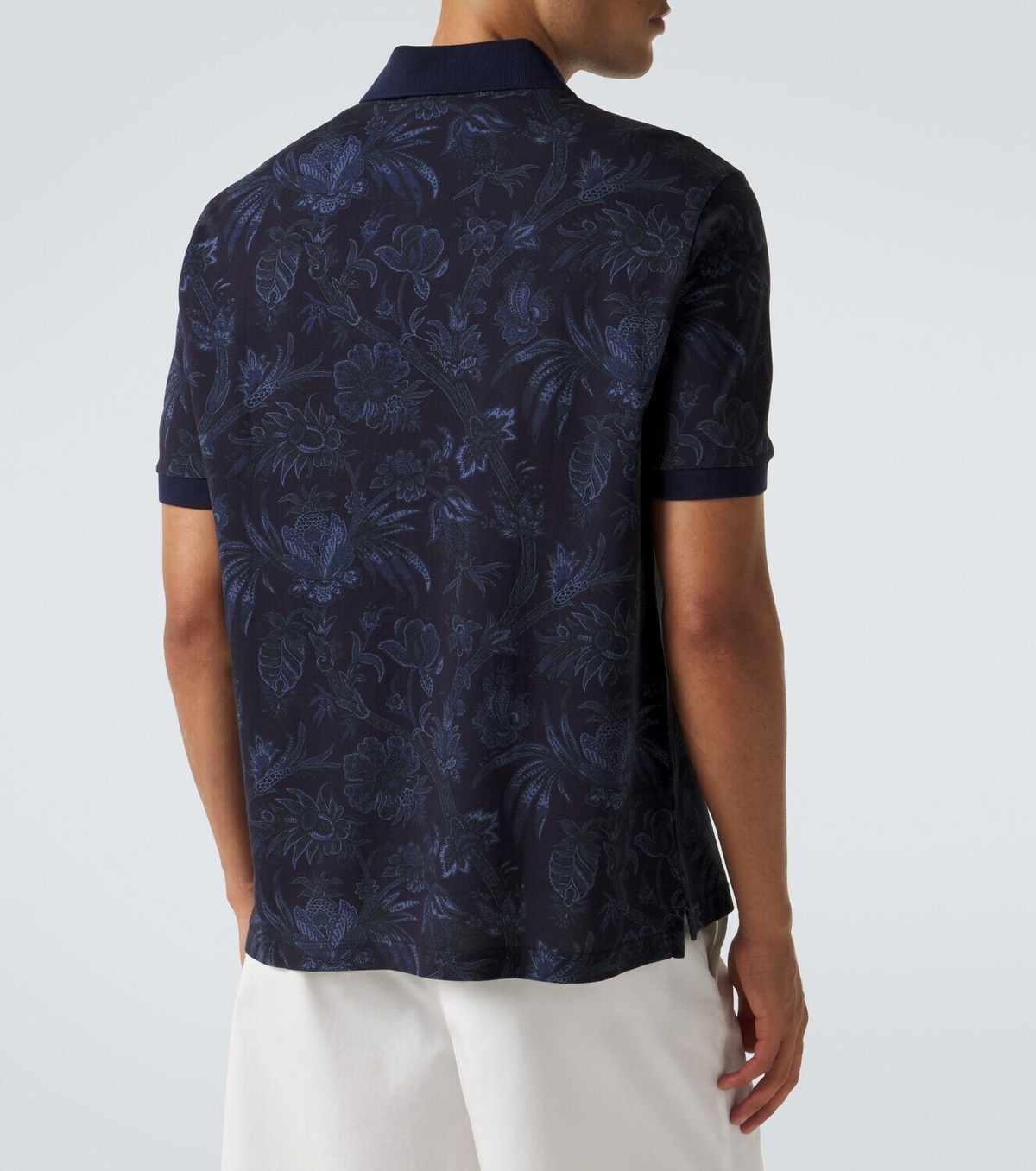 Etro Floral cotton piqué polo shirt