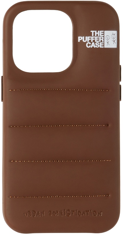 Photo: Urban Sophistication Brown 'The Puffer' iPhone 14 Pro Case