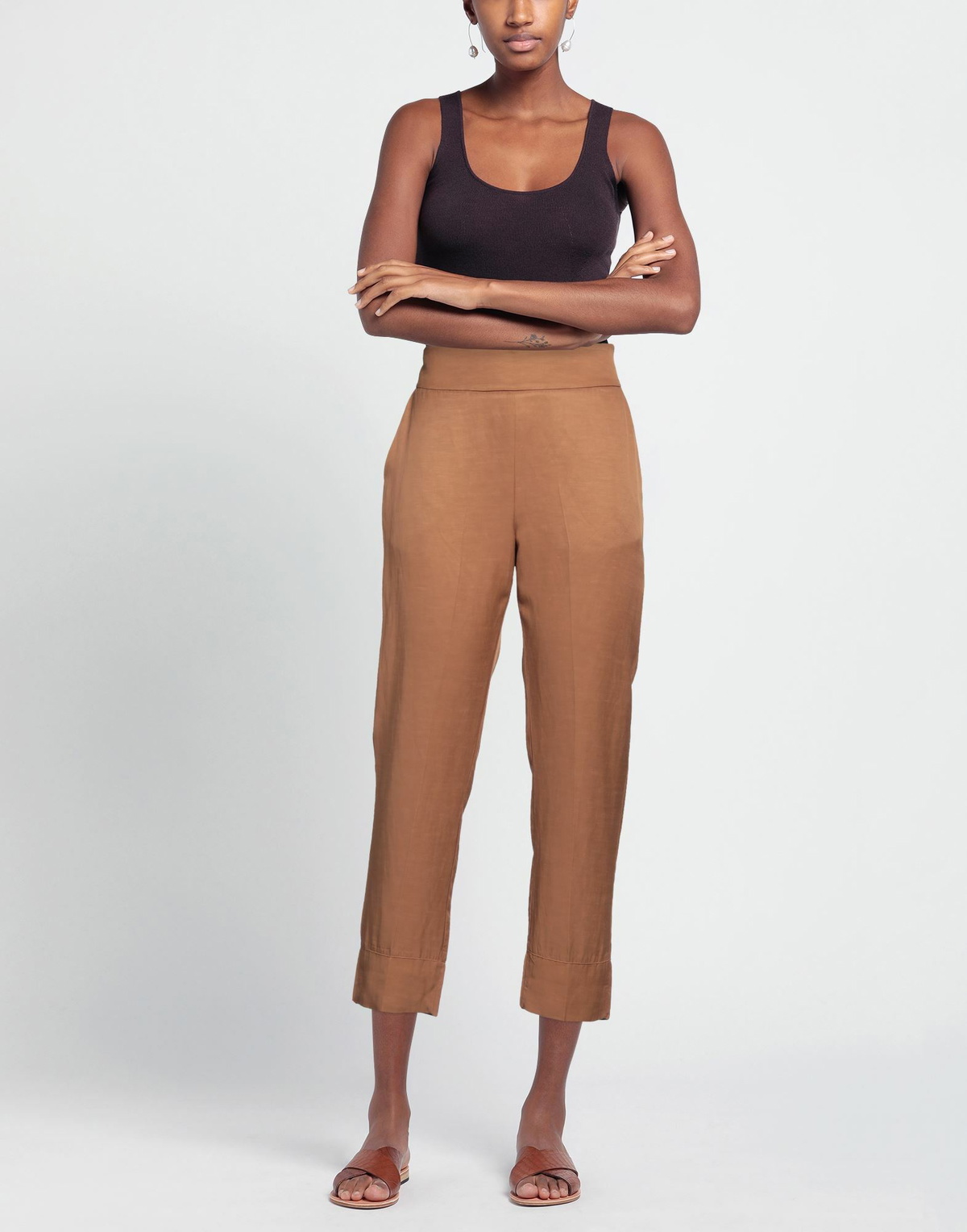 Alessia Santi Womens Pants Tan