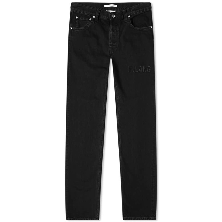 Photo: Helmut Lang Embroidered Logo Washed Jean