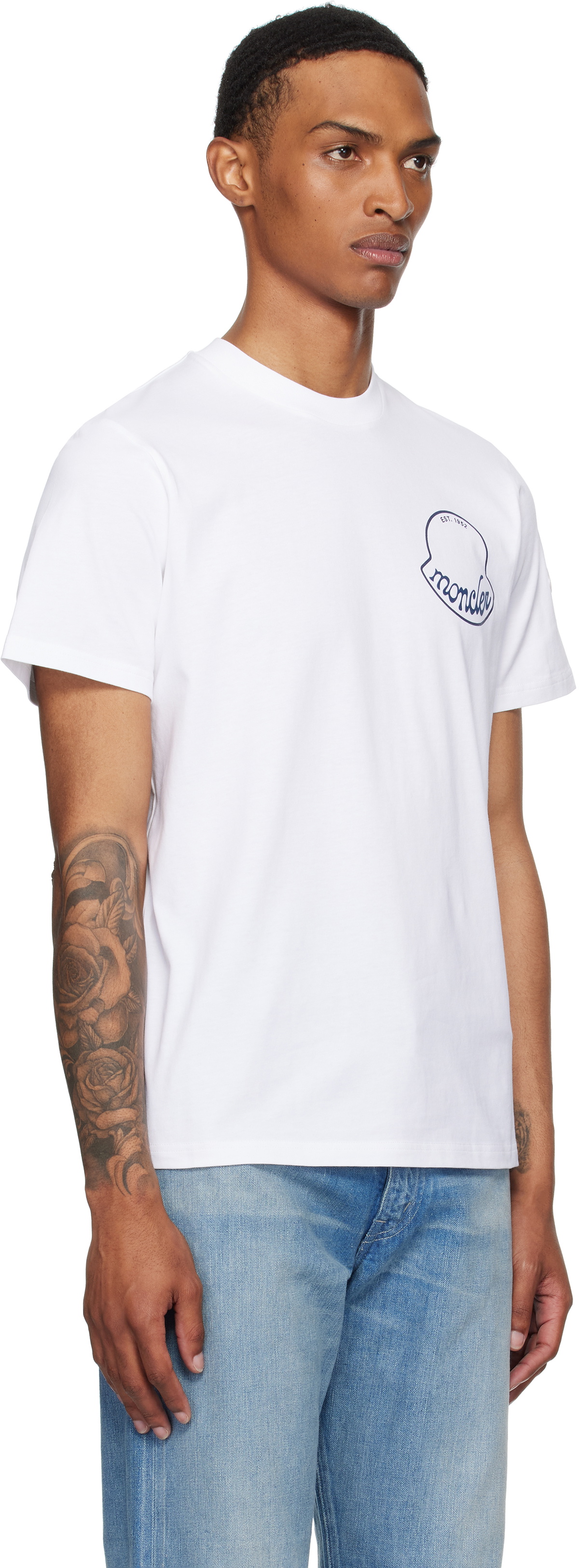 Moncler White Logo Cotton T-shirt Moncler