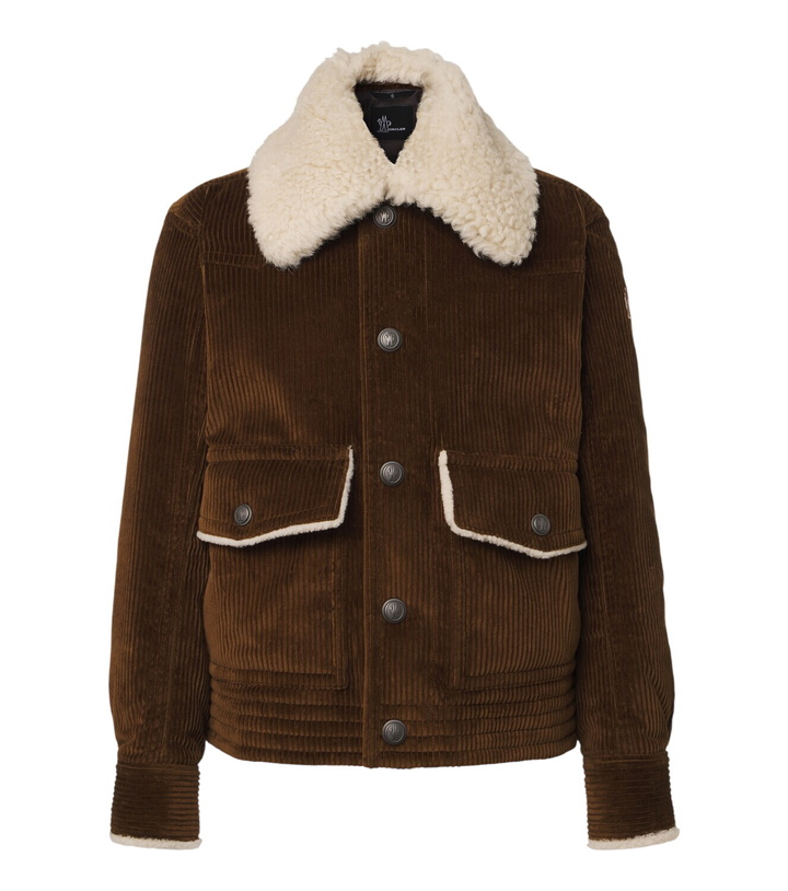 Photo: Moncler Grenoble Shearling-trimmed corduroy down jacket