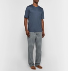 Zimmerli - Checked Cotton and Wool-Blend Flannel Pyjama Trousers - Men - Navy