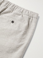 MR P. - Striped Cotton-Blend Shorts - Gray