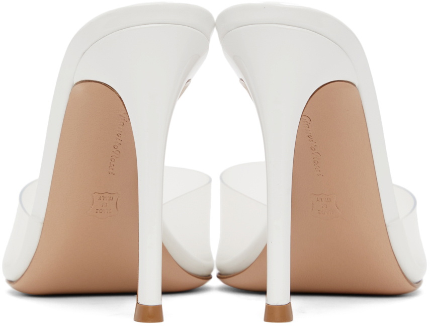 Gianvito Rossi White Elle 105 Heeled Sandals