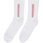 Hugo Two-Pack White Piano Socks