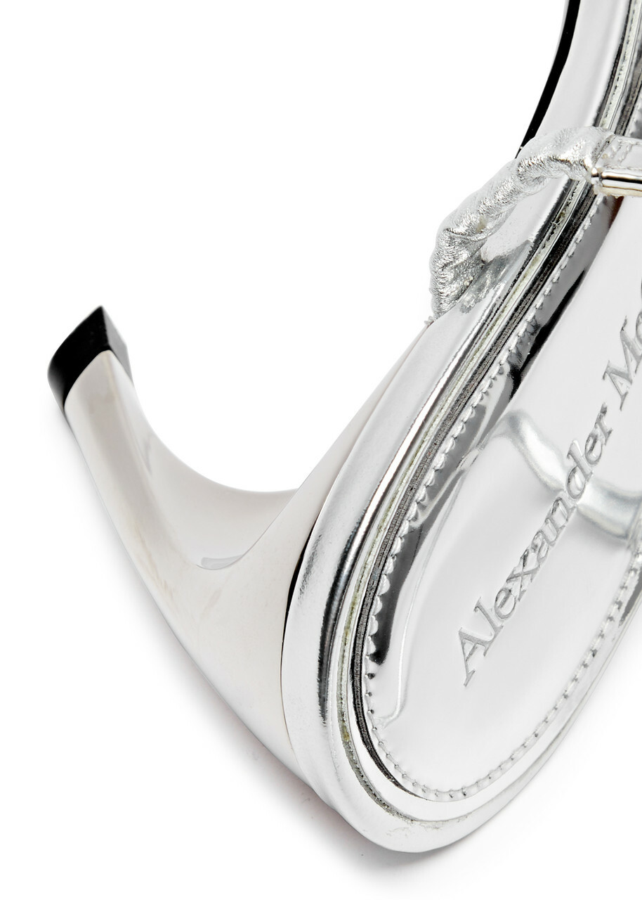 Alexander Mcqueen Armadillo 70 Metallic Leather Sandals