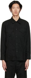 Sasquatchfabrix. Black Bush Faux-Leather Shirt