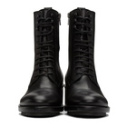 Ann Demeulemeester Black Leather Heel Lace-Up Boots