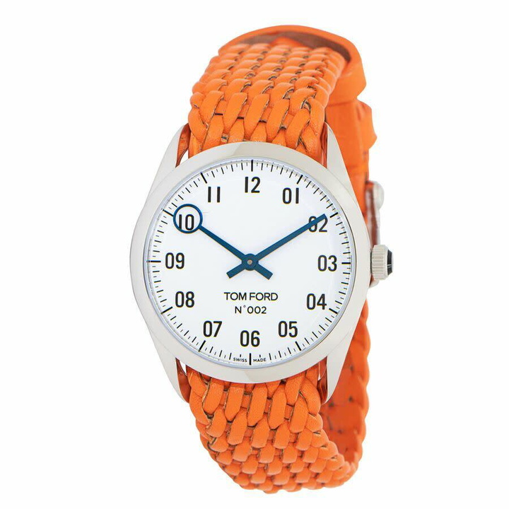 Photo: Tom Ford 002 Quartz White Dial Ladies Watch TF0120146437 ORA