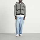 ANNIE HOOD Men's Checked Knitted Jacket in Black/White