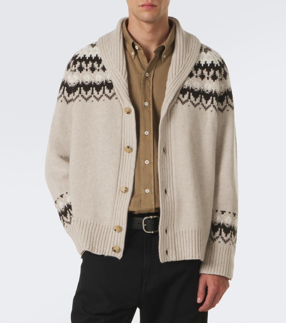 Arch4 Mr Frostvale Fair Isle cashmere cardigan