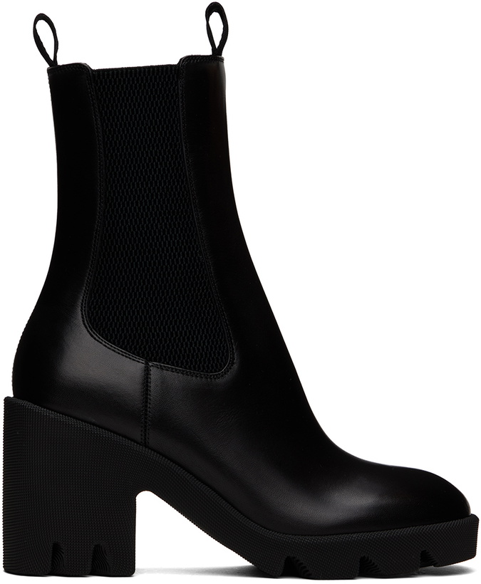 Photo: Burberry Black Leather Stride Chelsea Boots