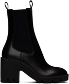 Burberry Black Leather Stride Chelsea Boots