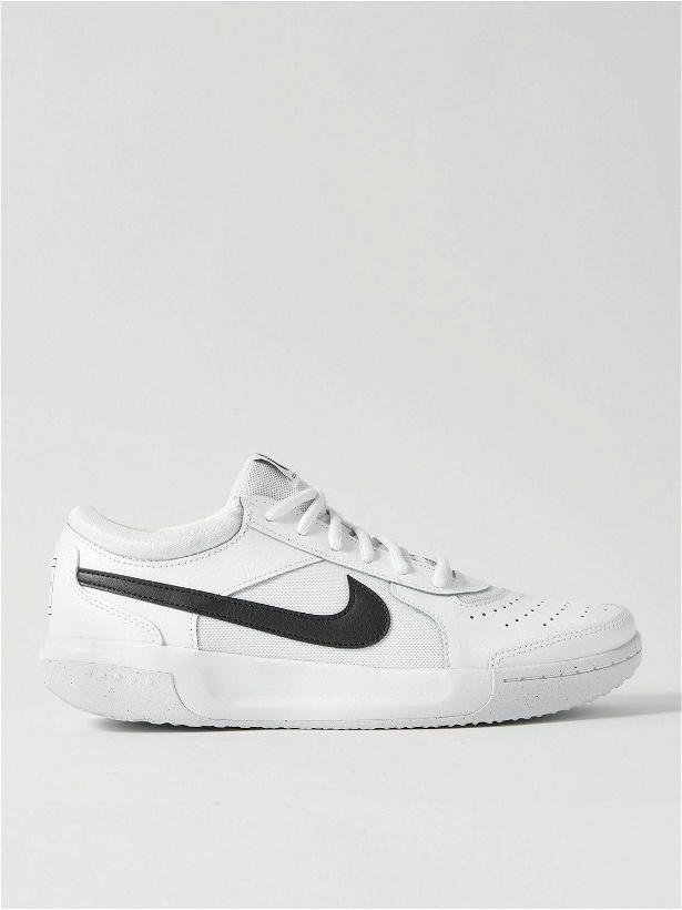 Photo: Nike Tennis - NikeCourt Zoom Lite 3 Mesh and Leather Sneakers - White