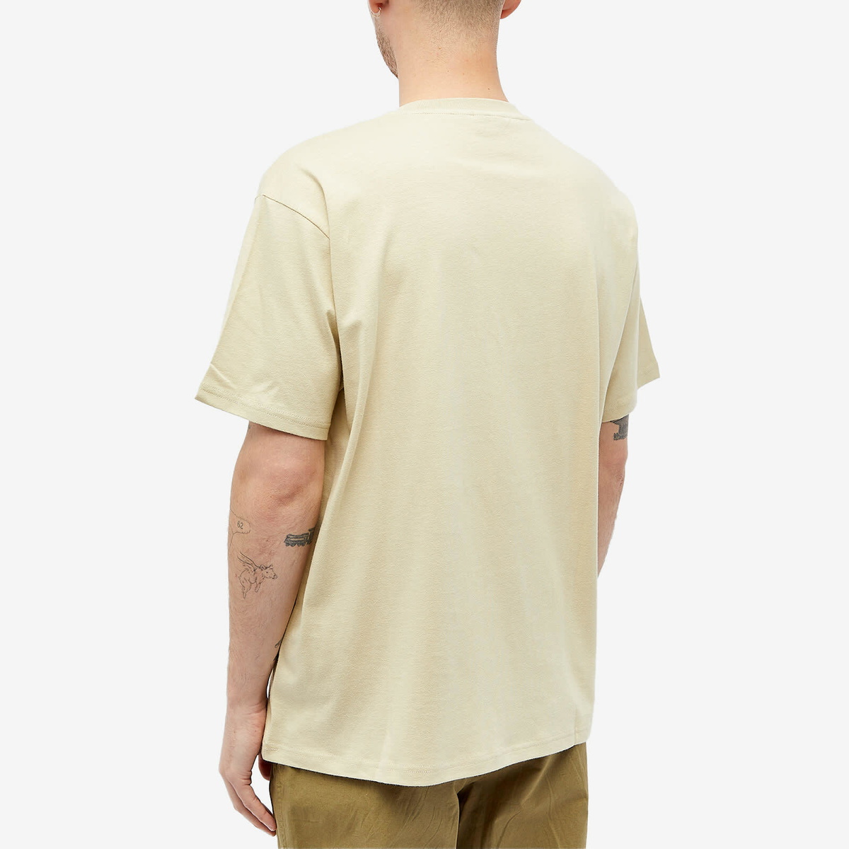 Napapijri Men's x Obey Logo T-Shirt in Beige Foam Napapijri