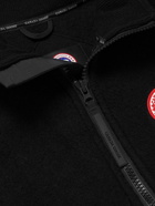 Canada Goose - Mersey Logo-Appliquéd Recycled Wool-Blend Fleece Gilet - Black