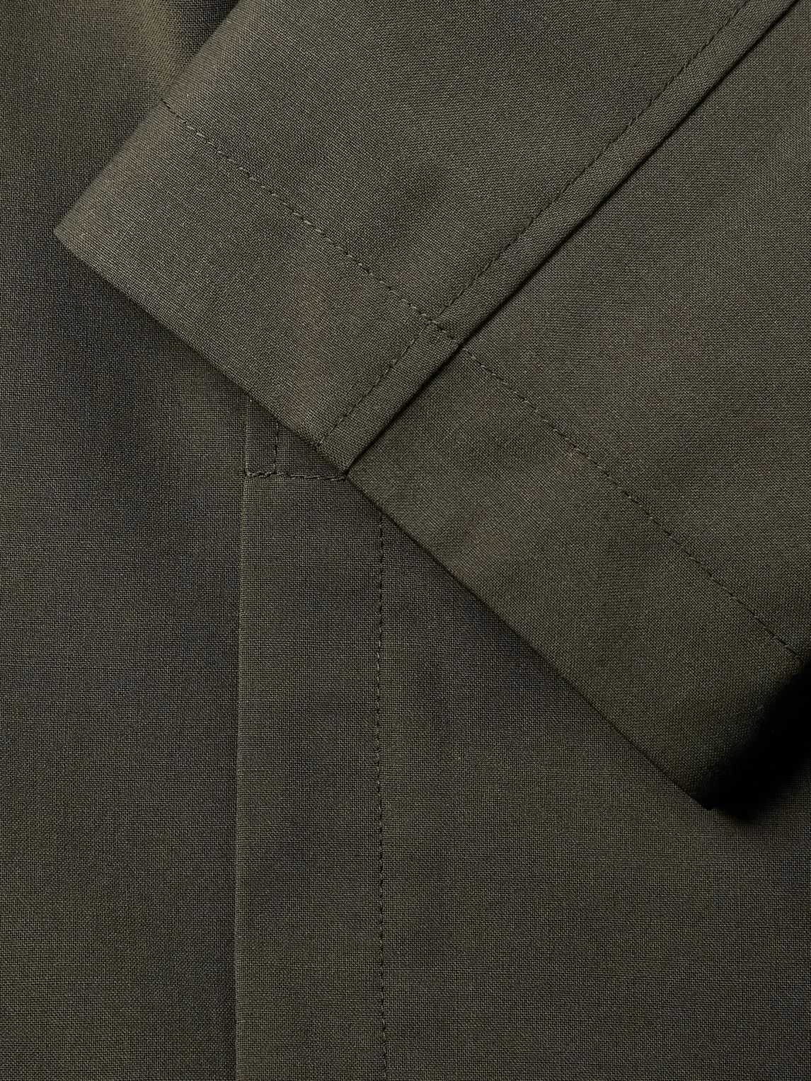 Yves Salomon - Leather-Trimmed Woven Jacket - Green