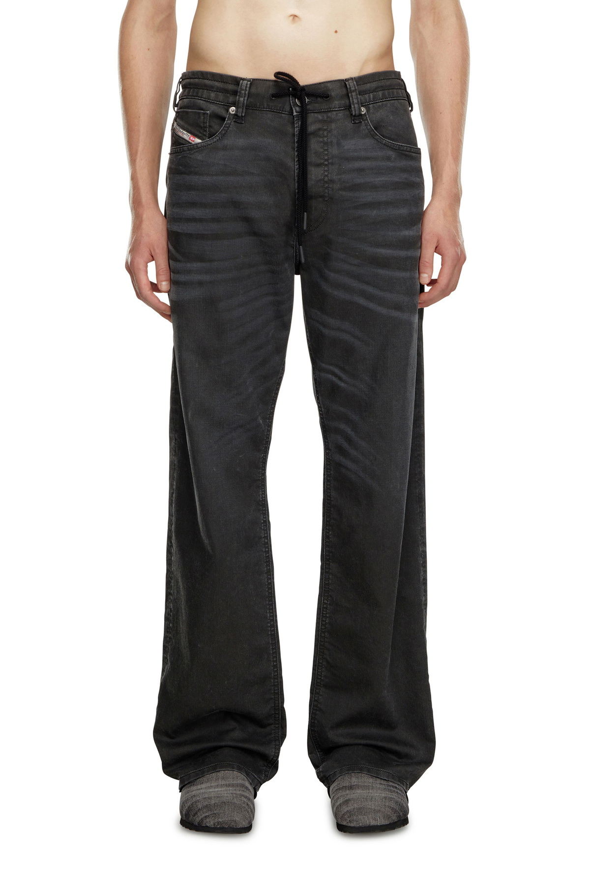 Diesel Relaxed 2080 D-Reel Joggjeans - Jeans Mens in Black Diesel