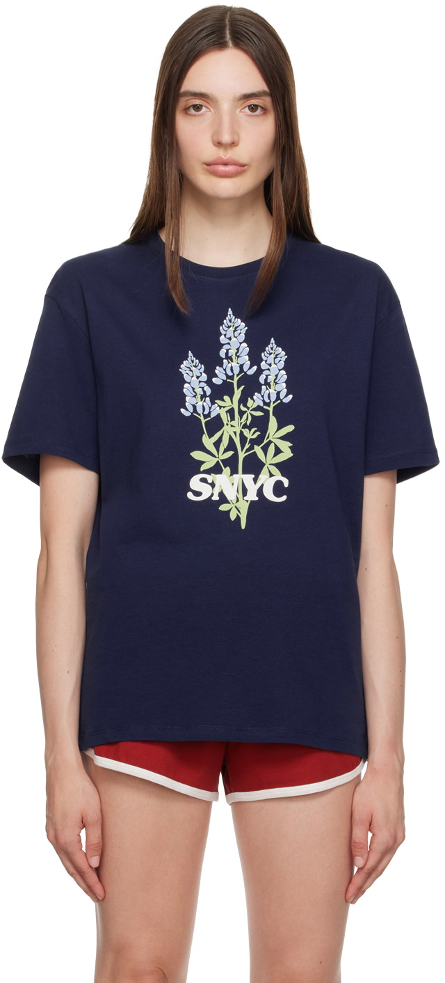 Saturdays NYC Navy 'Blue Bonnets' T-Shirt