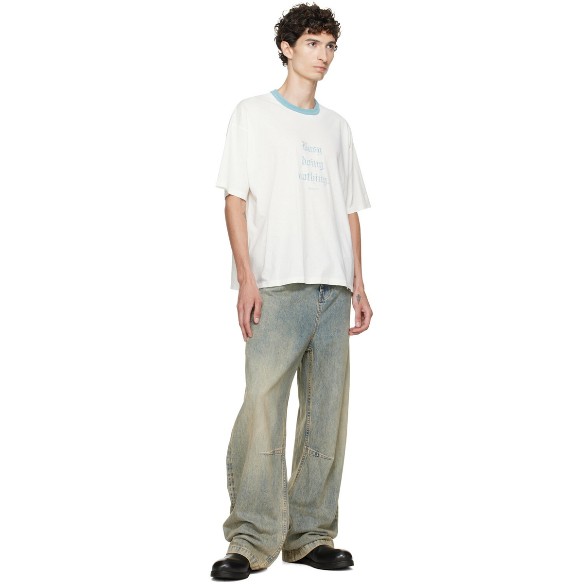 Represent White 'Busy Doing Nothing' T-shirt