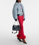 Balenciaga Rodeo Small suede top-handle bag