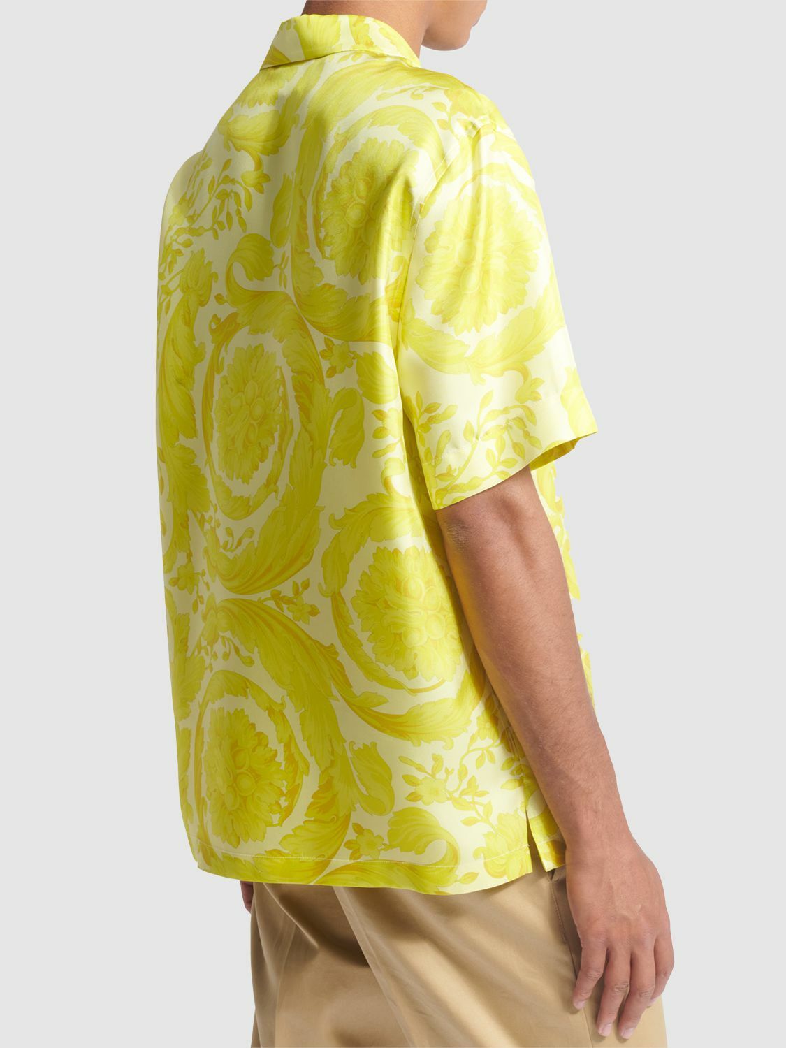 Tシャツ・カットソー VERSACE FORMAL SHIRT BAROCCO 92 FOULARD ON SILK TWILL Versace Underwater Barocco Foulard Silk Twill Formal Shirt