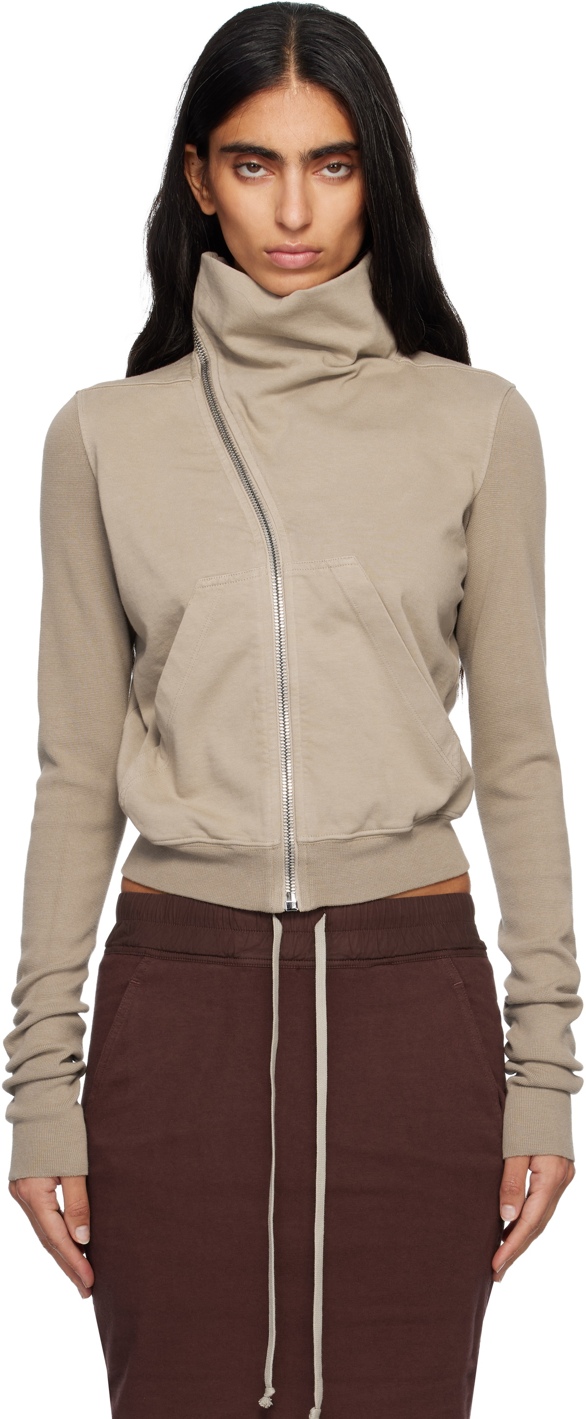 Rick Owens DRKSHDW Taupe Concordians Mountain Sweatshirt