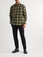 Theory - Irving Checked Brushed Cotton-Flannel Shirt - Green